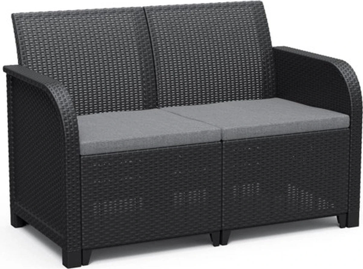 Keter Tuinbank 2-zits Rosalie Grafietkleurig 3 Keter Tuinbank 2-zits Rosalie Grafietkleurig