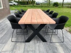Tuintafel Douglas 300 Cm X 90 Cm | Stalen Poten | 8-10 Personen | DuuMaa