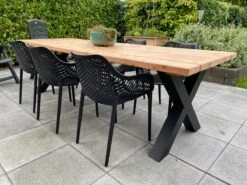 Tuintafel Douglas 220 Cm X 90 Cm | Stalen Poten | + Montage | Duurzame Eettafel | Onderhoudsarm 6-8 Personen | Geschaafd Hout | DuuMaa -Buitentuinwinkel 1200x899 57