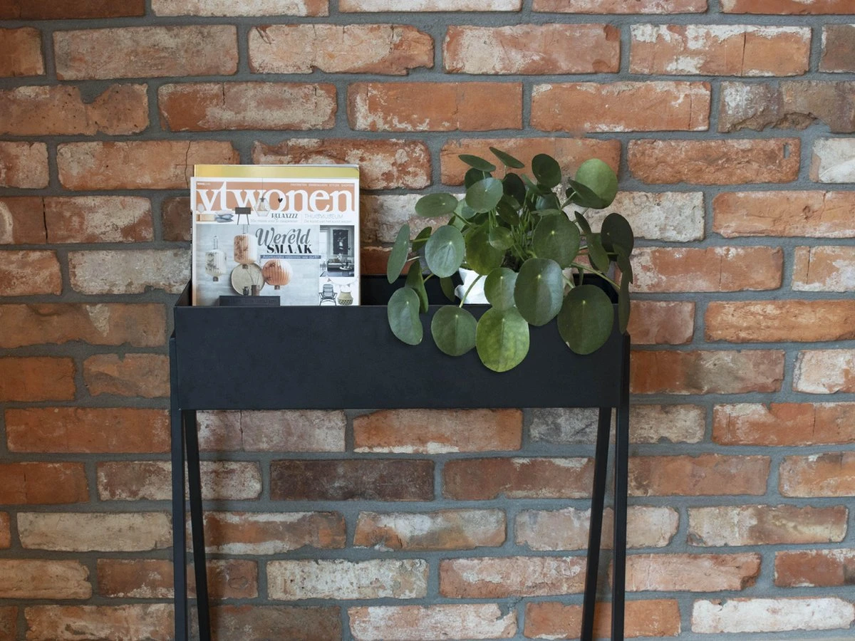 Gusta - Plantenbak - Zwart - 58x18x63cm 4 Gusta - Plantenbak - Zwart - 58x18x63cm - Afbeelding 2