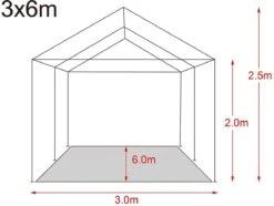 MaxxGarden Partytent - Paviljoen - 3x6m - Incl. Zijwanden - Waterdicht - Antraciet 10 MaxxGarden Partytent - Paviljoen - 3x6m - Incl. Zijwanden - Waterdicht - Antraciet -Buitentuinwinkel 1200x902 13