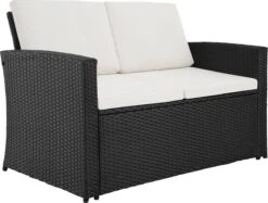 Tectake - Wicker Zitgroep Tuinset Lucca - Zwart - 404131 -Buitentuinwinkel 1200x908 7