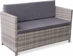 Alice's Garden Loungeset Perugia - 4 Plaatsen - Kleine Tuinset - Wicker - Grijstinten -Buitentuinwinkel 1200x915 3