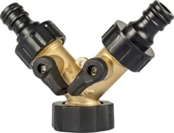 Sens Design Waterverdeler 2-weg – Messing – Past Op Europese Kranen -Buitentuinwinkel 1200x919