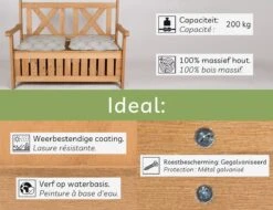 Needs&wants® Houten Tuinbank Met Opbergruimte, 2-zits Kistbank Houten Klassieke Bank Opslag, Grote Tuinopbergbank Van Massief Hout Weerbestendig Voor Buiten Tuin, Balkon, Terras, 115x61x85 Cm, Donker-bruin 18 Needs&wants® Houten Tuinbank Met Opbergruimte, 2-zits Kistbank Houten Klassieke Bank Opslag, Grote Tuinopbergbank Van Massief Hout Weerbestendig Voor Buiten Tuin, Balkon, Terras, 115x61x85 Cm, Donker-bruin -Buitentuinwinkel 1200x922 8