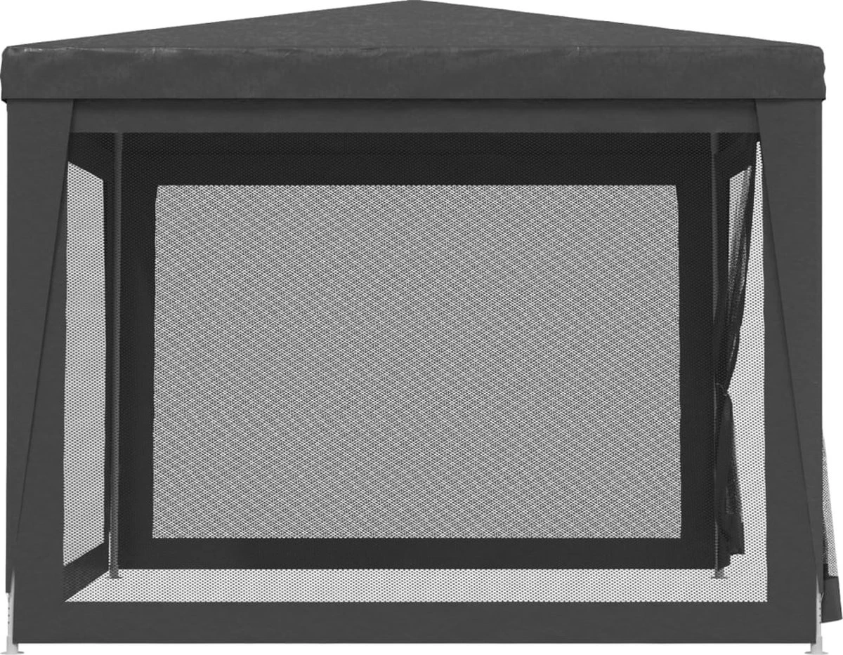 Prolenta Premium Partytent Met 4 Mesh Zijwanden 3x3 M HDPE Antracietkleurig 6 Prolenta Premium Partytent Met 4 Mesh Zijwanden 3x3 M HDPE Antracietkleurig - Afbeelding 4