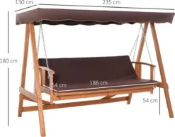 Outsunny Hollywoodschommel Hout Tuinschommel Schommelbank Ligfunctie 3 Personen 84A-185 12 Outsunny Hollywoodschommel Hout Tuinschommel Schommelbank Ligfunctie 3 Personen 84A-185 -Buitentuinwinkel 1200x936 5