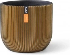 Capi Europe - Bloempot Bol Groove - 23x21 - Goud - Bloempot Voor Binnen - BGVGB134 -Buitentuinwinkel 1200x939 1