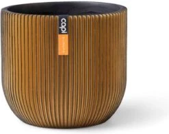 Capi Europe - Bloempot Bol Groove XL - 33x35 - Goud - Bloempot Voor Binnen - Opening ⌀28 - GVGB932 -Buitentuinwinkel 1200x947 1