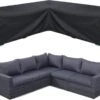 BOTC Tuinbank Beschermhoes - Beschermhoes Voor Hoekbank - Premium Tuinbank Beschermhoes - L-vorm - 300/98 X 300/98 X 70cm - Zwart -Buitentuinwinkel 1200x950 1