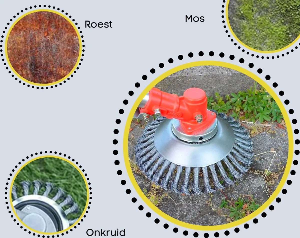 Merkloos Onkruidborstel Voor Bosmaaier | 200mm 20 Cm Staalborstel Nieuw | Universele Onkruidborstel 200 Mm - Onkruidverwijderaar - Voegenborstel - Grastrimmer 9 Merkloos Onkruidborstel Voor Bosmaaier | 200mm 20 Cm Staalborstel Nieuw | Universele Onkruidborstel 200 Mm - Onkruidverwijderaar - Voegenborstel - Grastrimmer - Afbeelding 7