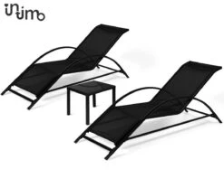 Intimo Ligbeddenset + Tafel - Zwart - 163x60x65/45x45x40 -Buitentuinwinkel 1200x960 11