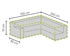 Weersbestendige Beschermhoes Voor Hoekbank | 250/90 X 250/90 X 70 Cm (L-vorm) - Tuinbank / L-Vorm -Waterdicht - Grijs -Buitentuinwinkel 1200x960 17