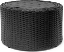 Casaria Polyrattan Zonne-Eiland Ø185cm – Incl. Kussens - Zwart Crème -Buitentuinwinkel 1200x976 10