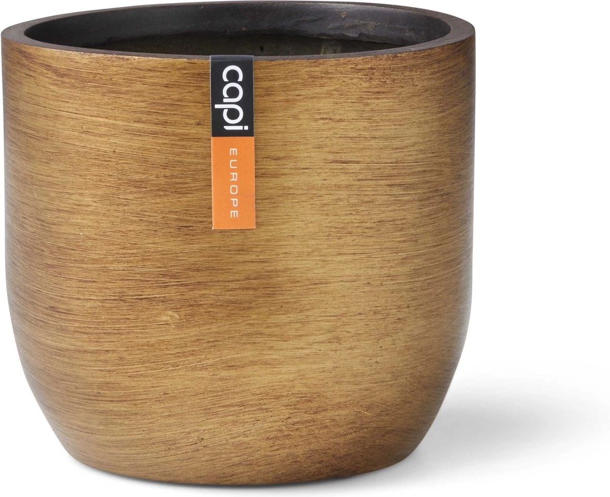 Capi Europe - Bloempot Bol Retro - 23x21 - Goud - Bloempot Voor Binnen - BRTG134 3 Capi Europe - Bloempot Bol Retro - 23x21 - Goud - Bloempot Voor Binnen - BRTG134