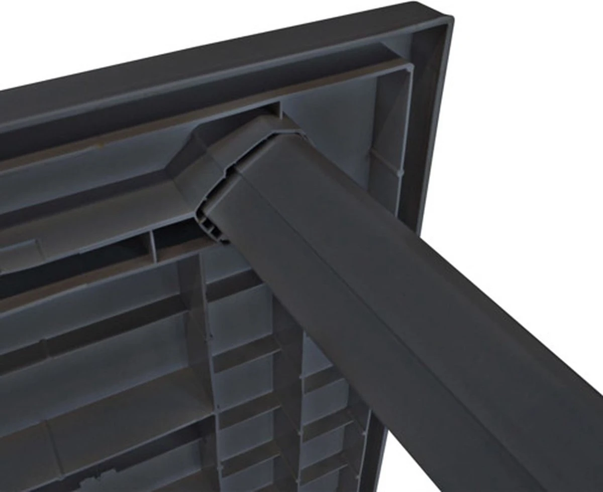 VidaXL Tuintafel 126x76x72 Cm Kunststof Antraciet 8 VidaXL Tuintafel 126x76x72 Cm Kunststof Antraciet - Afbeelding 6