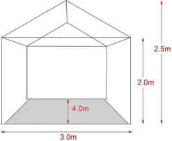 MaxxGarden Partytent - Paviljoen - 3x4m - Incl. Zijwanden - Waterdicht - Antraciet -Buitentuinwinkel 1200x979 8