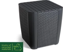 ALLIBERT Keter Luzon Opbergtafel - 39x39x43cm - Donkergrijs -Buitentuinwinkel 1200x989 4