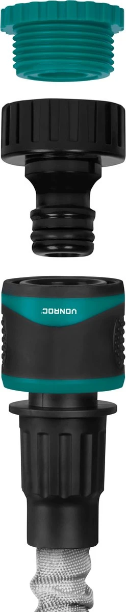 VONROC Tuinslang – Uitrekbare Tuinslang 10 Meter – Incl. Aansluitingen, Muursteun En Broespistool 5 VONROC Tuinslang – Uitrekbare Tuinslang 10 Meter – Incl. Aansluitingen, Muursteun En Broespistool - Afbeelding 3