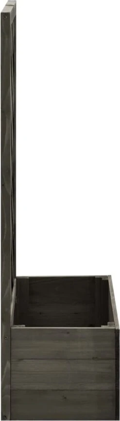 VidaXL Latwerkplantenbak 50x25x90 Cm Massief Vurenhout Grijs -Buitentuinwinkel 343x1200