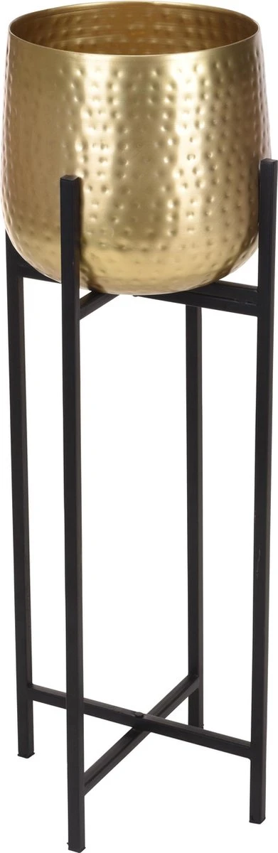 Merkloos Bloempot Op Standaard Goud - Gouden Bloempot - Metaal - 74cm 3 Merkloos Bloempot Op Standaard Goud - Gouden Bloempot - Metaal - 74cm