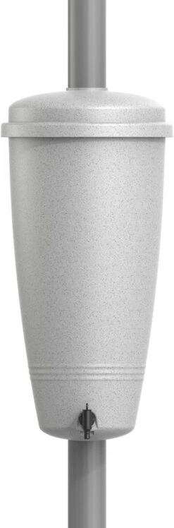 Elho Green Basics Rain Catcher 33 - Regenton Voor Balkonbuiten - Ø 33.5 X H 73.5 Cm - Grijs/Living Concrete -Buitentuinwinkel 396x1200