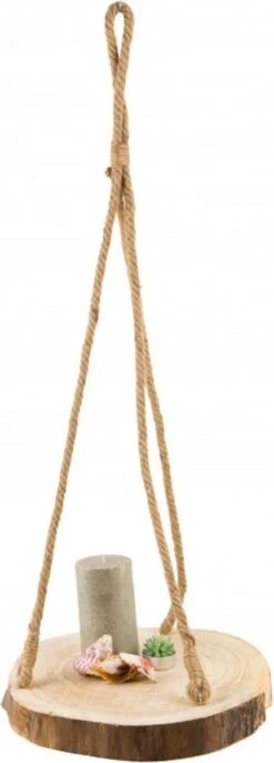 Merkloos Plantenhanger Boomstam Schijf | 30-35cm | Handgemaakt | Planten-houder / Hang-plant | Planten Accessoires | Decoratie Houten Hang Plank | -Buitentuinwinkel 432x1200 1