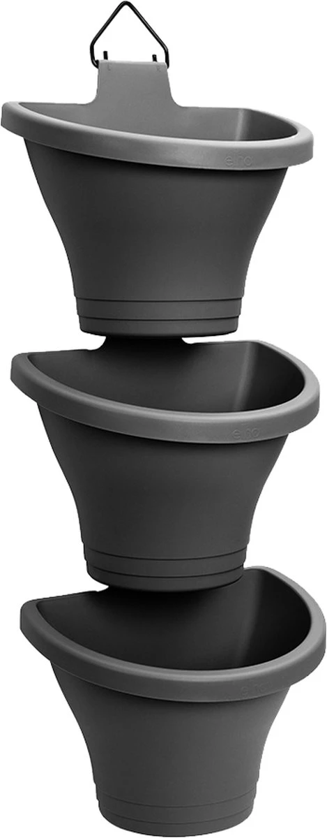 Elho Corsica Vertical Forest 24 - Bloempot Voor Balkonbuiten - Ø 26.7 X H 29.7 Cm - Zwart/Antraciet 16 Elho Corsica Vertical Forest 24 - Bloempot Voor Balkonbuiten - Ø 26.7 X H 29.7 Cm - Zwart/Antraciet - Afbeelding 14