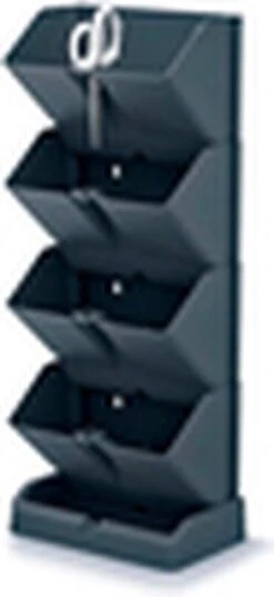 Prosperplast Verticale Kruidentuin Kunststof - Staand/hangend - Modulair - Antraciet Grijs - L 20 X B 11 X H 48 Cm - Incl. Kruidenschaar -Buitentuinwinkel 552x1200 3