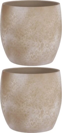 Mica Decorations Lester Bloempot - H31 X Ø33 Cm - Terracotta - Crème -Buitentuinwinkel 561x1200 6