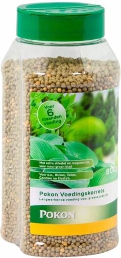 Pokon Voedingskorrels Voor Groene Planten - 800gr - 180 Dagen Voeding - Plantenvoeding -Buitentuinwinkel 566x1200