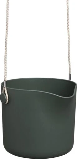 Elho B.for Swing 18 Hangpot - Bloempot Voor Binnen - Ø 18.0 X H 16.5 Cm - Groen/Blad Groen -Buitentuinwinkel 579x1200