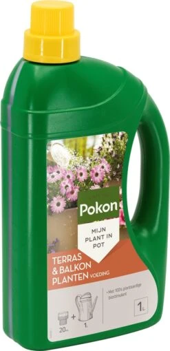Pokon Terras & Balkonplanten Voeding - 1l - Plantenvoeding - 20ml Per 1L Water -Buitentuinwinkel 581x1200 1