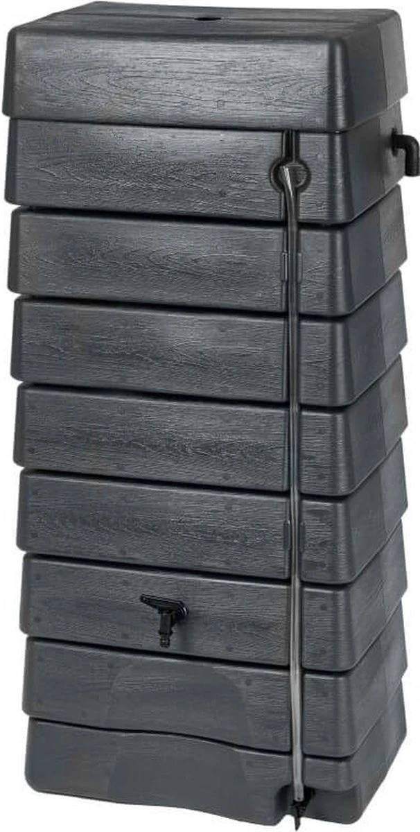 Nature - Regentank - 276L - H134,5 X 58,5 X 39,5cm - Antraciet - Muurmodel 3 Nature - Regentank - 276L - H134,5 X 58,5 X 39,5cm - Antraciet - Muurmodel