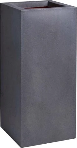 Capi Europe - Bloempot Rechthoek Smooth NL - 36x36x79 - Zwart - Voor Binnen En Buiten - KBL952 -Buitentuinwinkel 624x1200 1