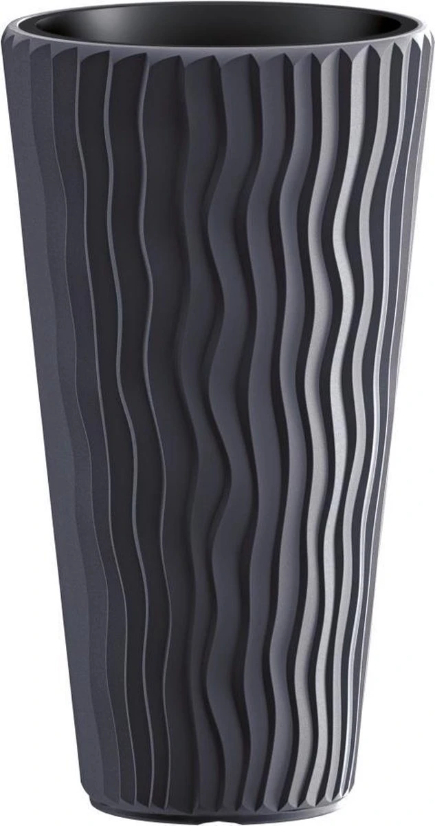 Bloempot Buiten Hoog Rond Sandy Slim 40cm ANTRACIET Prosperplast 3 Bloempot Buiten Hoog Rond Sandy Slim 40cm ANTRACIET Prosperplast