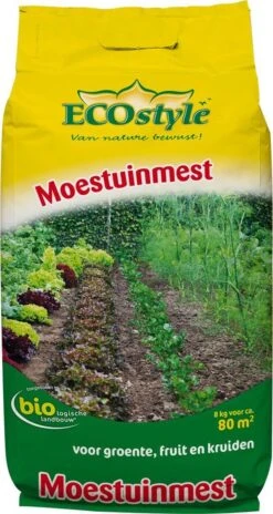 ECOStyle Moestuinmest Voor Eetbare Gewassen - Voor Fruit En Moestuin - Rijk Aan Kalium - 120 Dagen Voeding - 80 M² - 8 KG -Buitentuinwinkel 639x1200 3