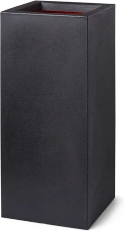 Capi Europe - Bloempot Rechthoek Smooth NL - 36x36x79 - Zwart - Voor Binnen En Buiten - KBL952 -Buitentuinwinkel 648x1200 1