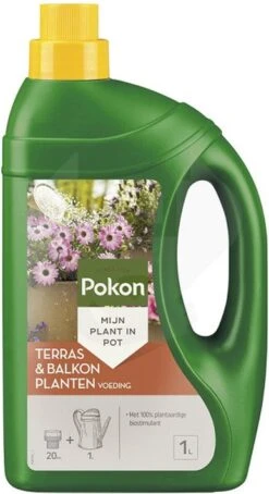 Pokon Terras & Balkonplanten Voeding - 1l - Plantenvoeding - 20ml Per 1L Water -Buitentuinwinkel 653x1200