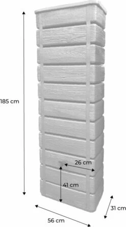 Regenton Muurtank, Grandval 300L, Antraciet Kunststof, Imitatiehout, Met Gootaansluitset Inbegrepen 11 Regenton Muurtank, Grandval 300L, Antraciet Kunststof, Imitatiehout, Met Gootaansluitset Inbegrepen -Buitentuinwinkel 669x1200