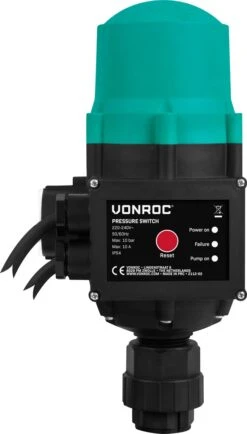 VONROC Hydrofoorpomp / Automatische Pomp - 1000W - 3500l/h - Met Drukschakelaar - Droogloopbeveiliging - Voor Besproeien En Huishoudwater -Buitentuinwinkel 683x1200