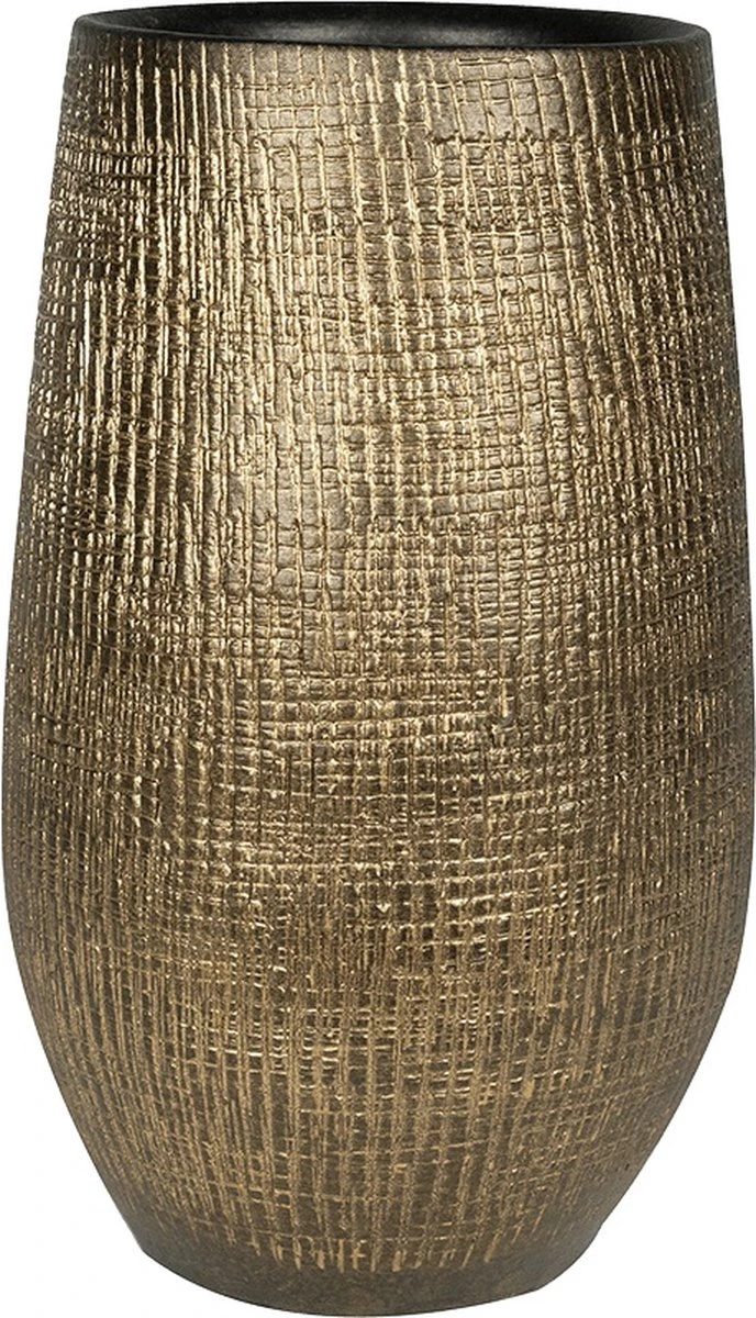 Merkloos Hoge Pot Ryan Shiny Gold 27x50 Cm Ronde Gouden Bloempot Voor Binnen 3 Merkloos Hoge Pot Ryan Shiny Gold 27x50 Cm Ronde Gouden Bloempot Voor Binnen