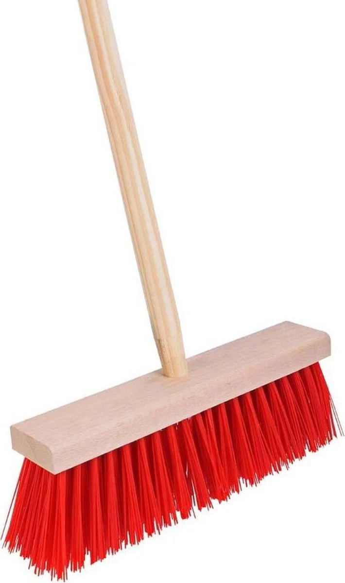 Synx Tools Harde Tuinbezem Nylon - 30 Cm - Straatbezem - Bezem Rood - Besem Veger - Buiten Bezem Met Steel 120 Cm - Schoonmaakartikelen - Schrobborstels 4 Synx Tools Harde Tuinbezem Nylon - 30 Cm - Straatbezem - Bezem Rood - Besem Veger - Buiten Bezem Met Steel 120 Cm - Schoonmaakartikelen - Schrobborstels - Afbeelding 2