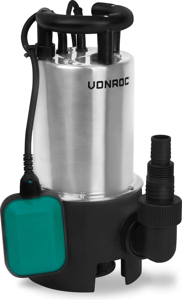 VONROC Dompelpomp RVS - Vuilwaterpomp - Waterpomp - 1100W - 20000 L/h - Voor Vuil- En Schoonwater - Met Vlotter 3 VONROC Dompelpomp RVS - Vuilwaterpomp - Waterpomp - 1100W - 20000 L/h - Voor Vuil- En Schoonwater - Met Vlotter