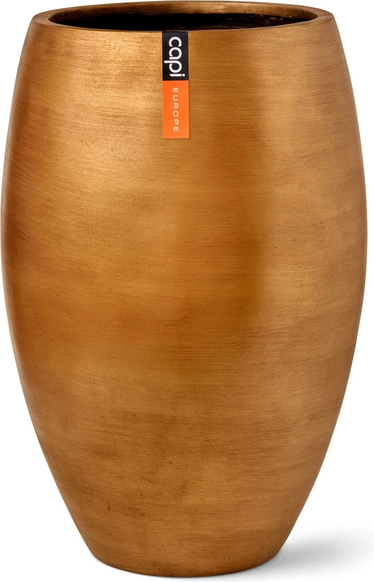 Capi Europe - Vaas Elegant Deluxe Retro XL - 41x62 - Goud - Bloempot Voor Binnen - Opening ⌀29 - RTG1131 3 Capi Europe - Vaas Elegant Deluxe Retro XL - 41x62 - Goud - Bloempot Voor Binnen - Opening ⌀29 - RTG1131