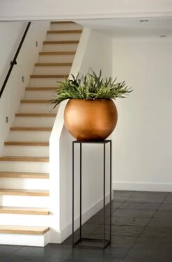 Capi Europe - Vaas Bol Retro - 30x25 - Goud - Bloempot Voor Binnen - BRTG104 -Buitentuinwinkel 788x1200