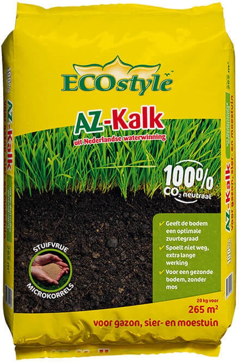 ECOstyle AZ Kalk Micro Korrel – Voor Gazon, Sier- En Moestuin - Corrigeert Zuurgraad Direct En Langdurig - Werkt Tegen Mos - CO2-Neutraal – 70 M² - 5 KG 10 ECOstyle AZ Kalk Micro Korrel – Voor Gazon, Sier- En Moestuin - Corrigeert Zuurgraad Direct En Langdurig - Werkt Tegen Mos - CO2-Neutraal – 70 M² - 5 KG - Afbeelding 8