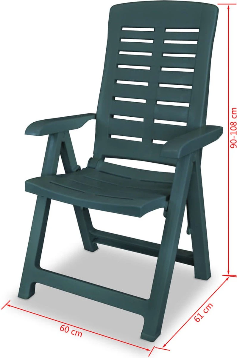 VidaXL 5-delige Tuinset Kunststof Groen 15 VidaXL 5-delige Tuinset Kunststof Groen - Afbeelding 13