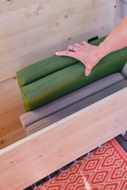 Balkonset 3in1: Bank | Tafel | Opbergruimte. Hout, Medium 95cm. -Buitentuinwinkel 799x1200 132