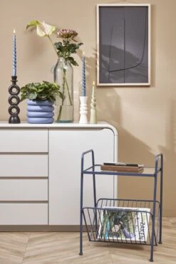 Mica Decorations Ilse Bloempot Met Schotel - H16 X Ø18,5 Cm - Keramiek - Blauw -Buitentuinwinkel 799x1200 32